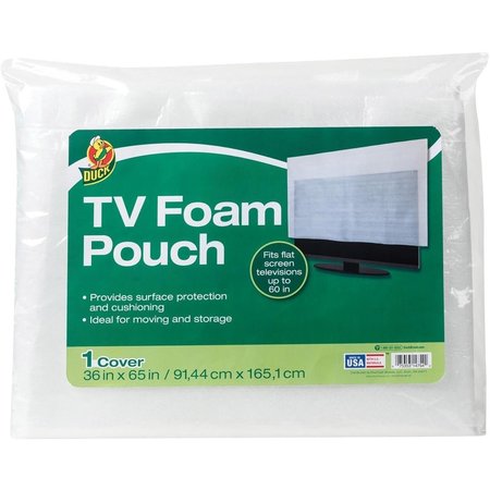 SHURTECH BRANDS Shurtech Brands DUC285150 36 x 65 in. Duck Brand TV Foam Pouch - White DUC285150